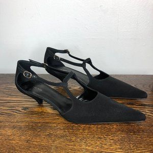 THE ROW Bourgoise Salome Black Kitten Heels 37